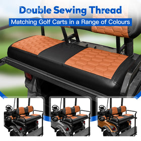 NOKINS installation straps demonstrate quick, tool-free fit on Club Car DS.