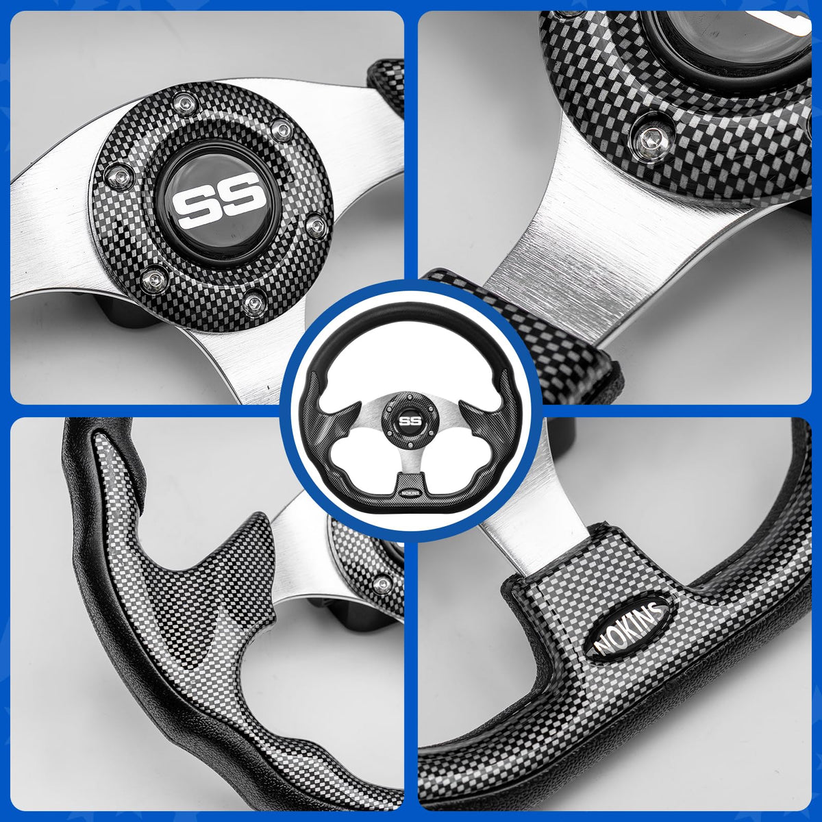 NOKINS wheel demonstrates universal compatibility for EZGO, Club Car, Yamaha