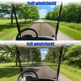 NOKINS acrylic anti-UV windshield for EZGO TXT durability