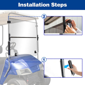 NOKINS golf-cart-windshield-protection-dust-rain shields from wind and weather