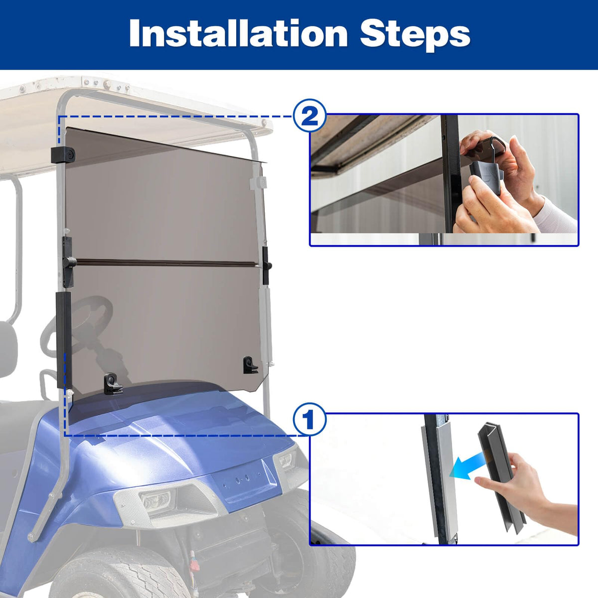 NOKINS weather protection windshield shielding wind and rain