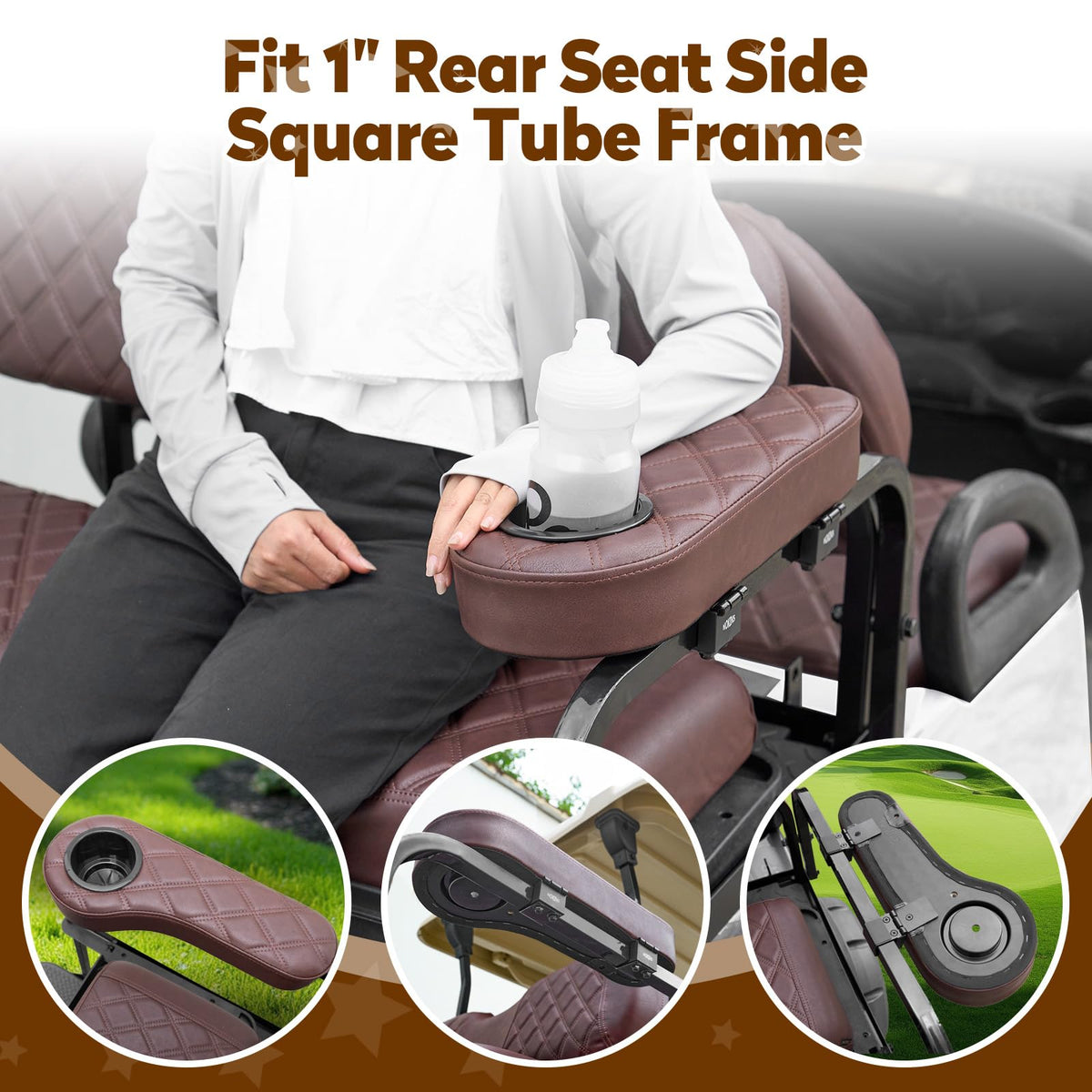 NOKINS installation-ready armrests with elastic substrate and foam support