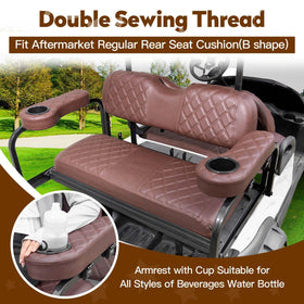 NOKINS flip-up armrests with plastic substrate and foam support for durability