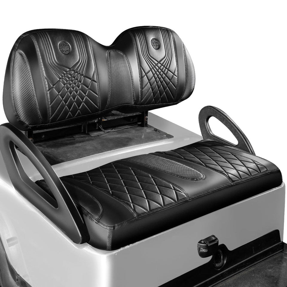 NOKINS gradient diamond front seat cover on Club Car Precedent for premium look and protection.