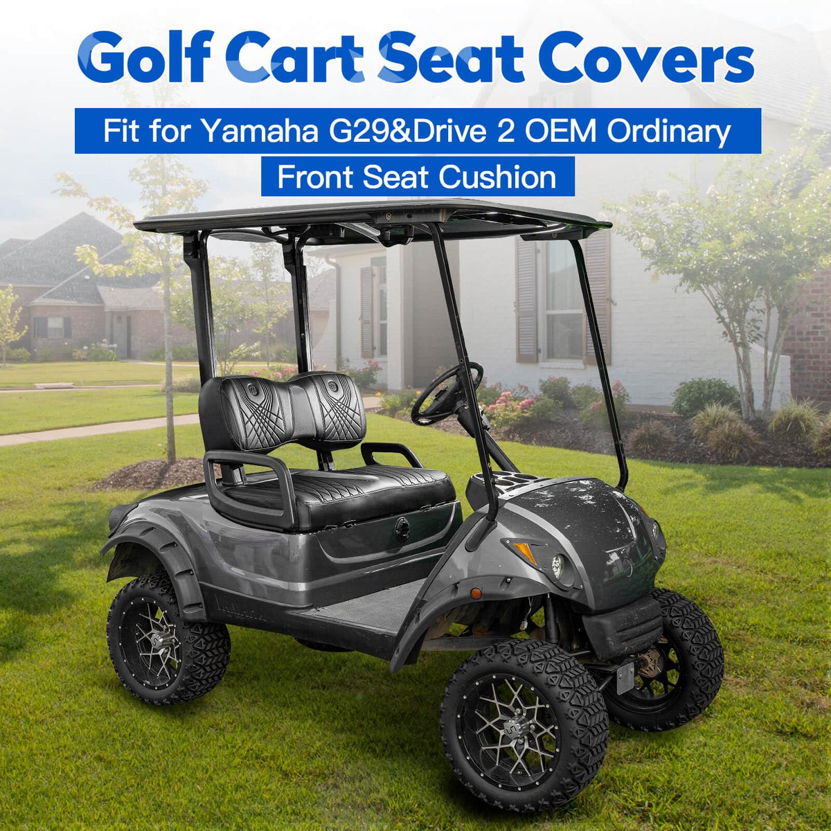 NOKINS gradient diamond seat cover for Yamaha Drive2 adds comfort and a refreshed look.