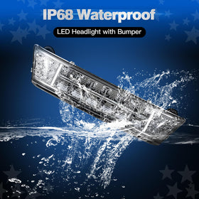 NOKINS headlight bar packaging shows complete set and warranty info.