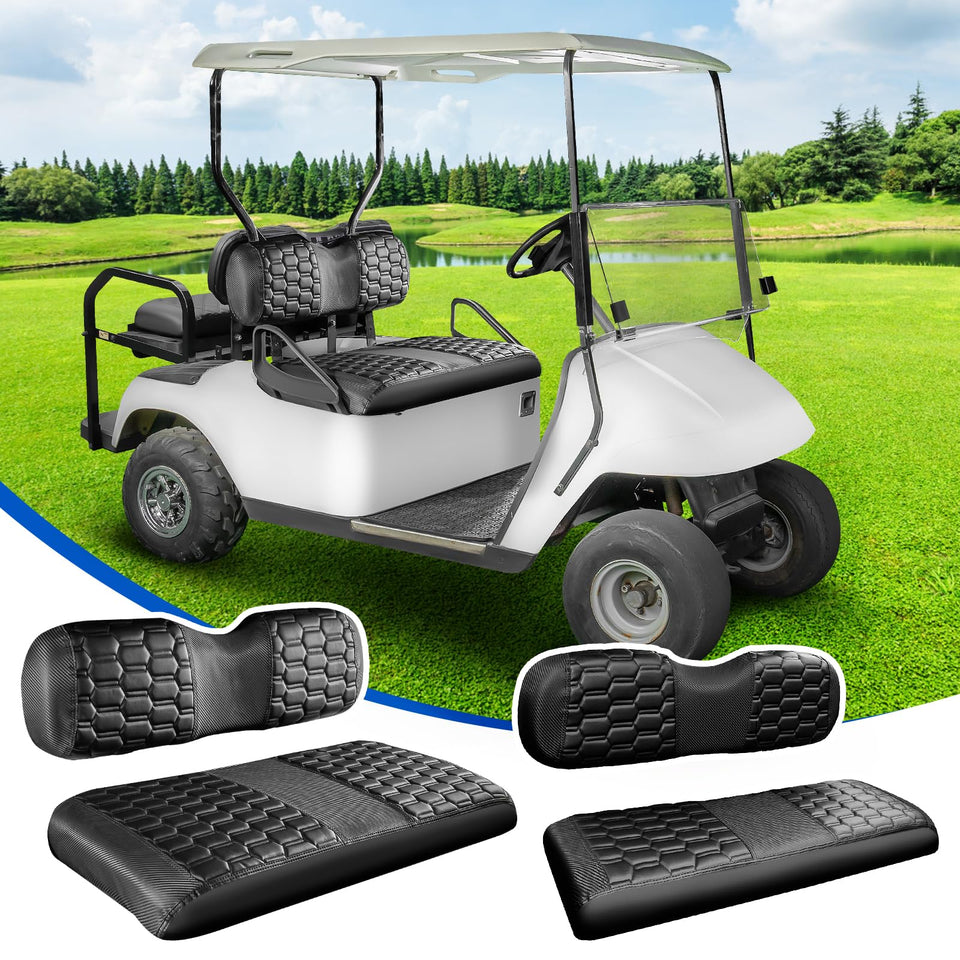 NOKINS hexagon carbon fiber front seat cover for EZGO