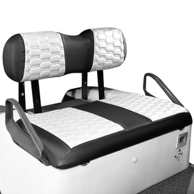 NOKINS hexagon carbon fiber front seat for EZGO TXT offers durable protection.