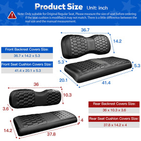 NOKINS hexagon carbon fiber rear seat cover complements cabin design.