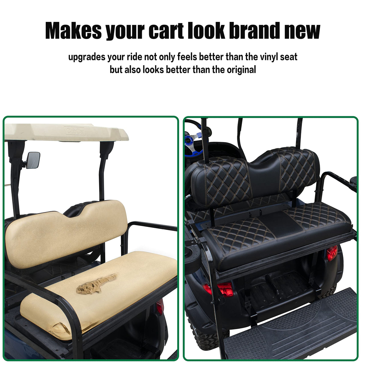 NOKINS installation-friendly rear seat cover with straps and buckles, staple-free setup