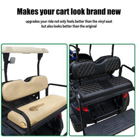 NOKINS installation-friendly rear seat cover with straps and buckles, staple-free setup