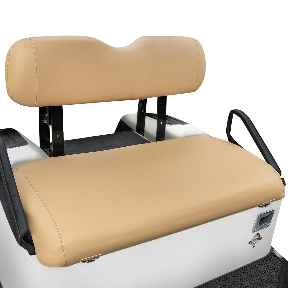 NOKINS leather front seat cover for EZGO TXT fits snugly and protects upholstery.