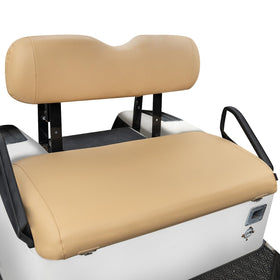NOKINS leather front seat cover for EZGO TXT fits snugly and protects upholstery.