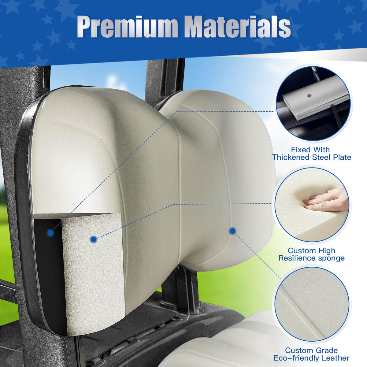 NOKINS memory foam backrest provides ergonomic support during long drives.