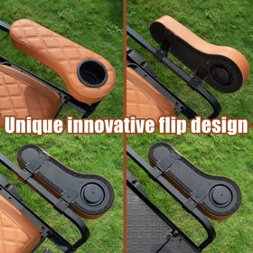 NOKINS no-drill installation armrest, easy rear-seat upgrade for club carts