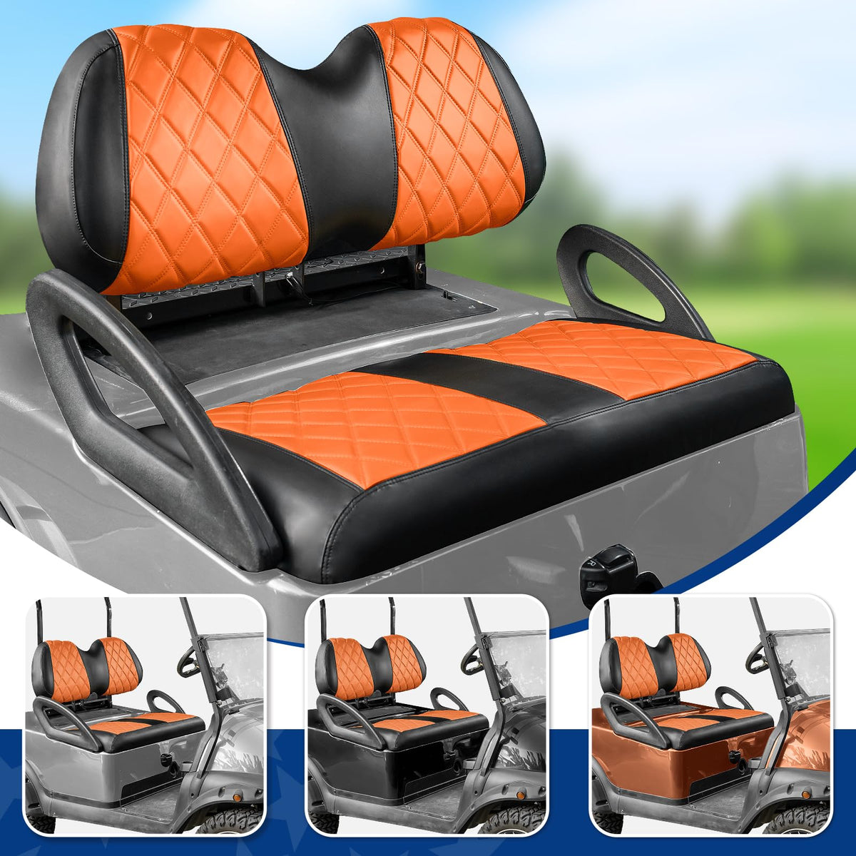 NOKINS orange-black colorway enhances interior with vibrant, fade-resistant appeal