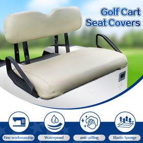Oyster grey NOKINS seat cover color enhances EZGO interior style.