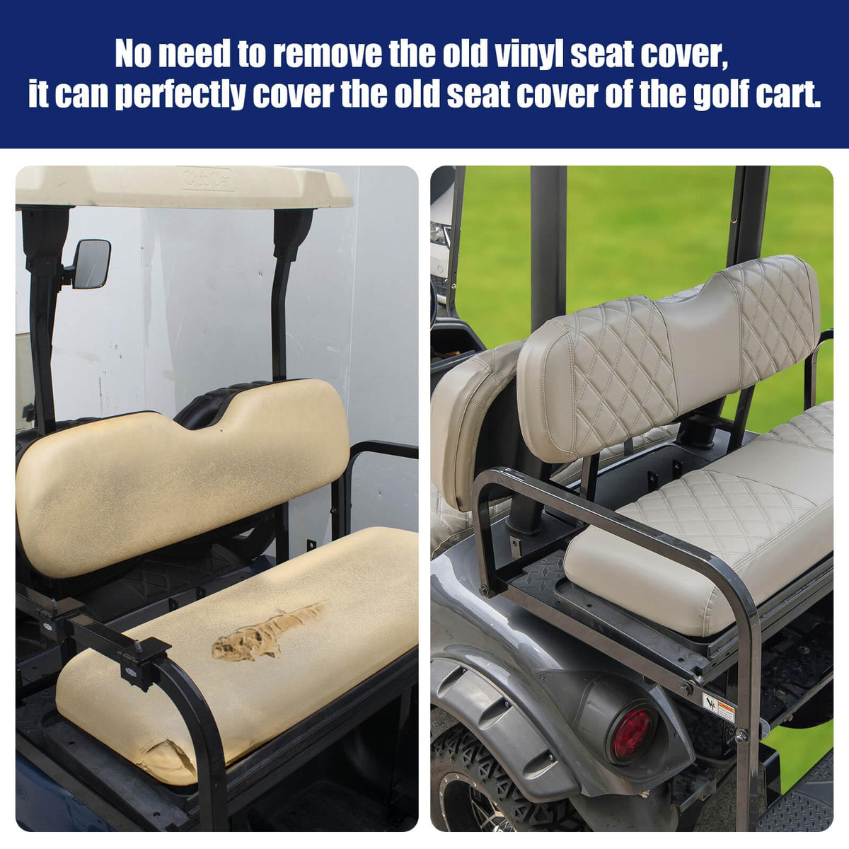 NOKINS Oyster Grey vinyl with extra foam padding for smoother rides