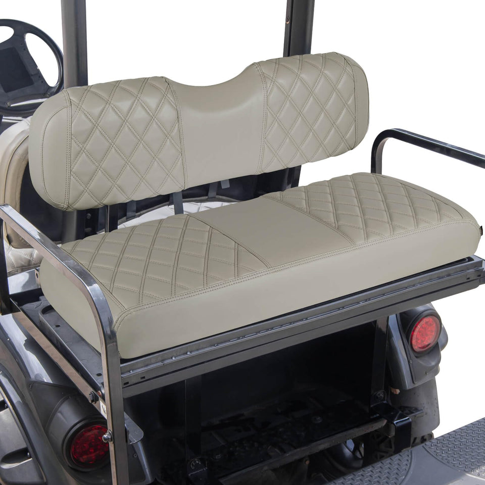 NOKINS Oyster Grey rear seat backrest cover protects and refreshes your golf cart