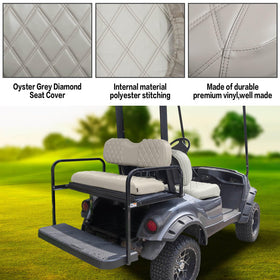 NOKINS Oyster Grey rear seat bottom cover protects cushions and elevates comfort