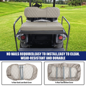 NOKINS Oyster Grey slip-on seat cover for quick styling without staples