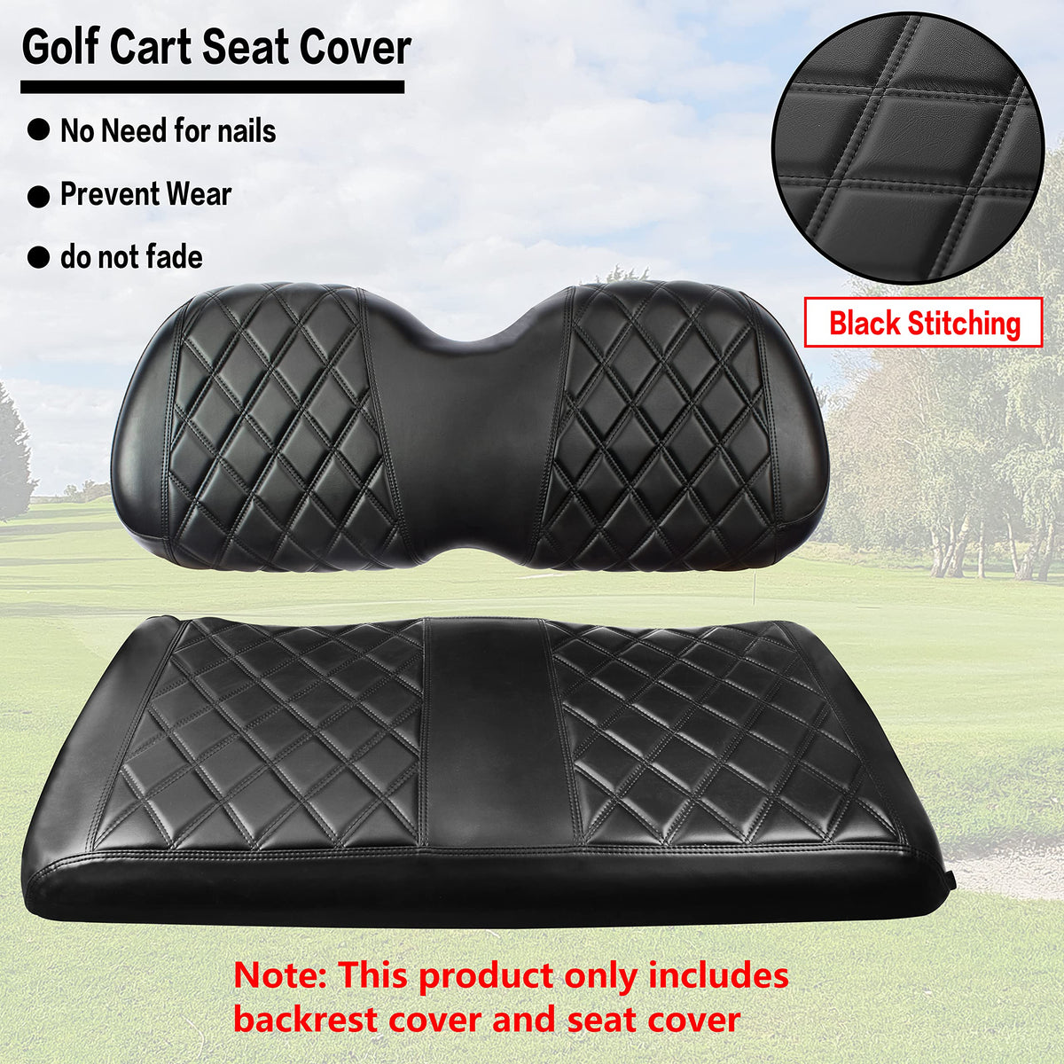 NOKINS P Diamond backrest cover preserves upholstery with durable vinyl.