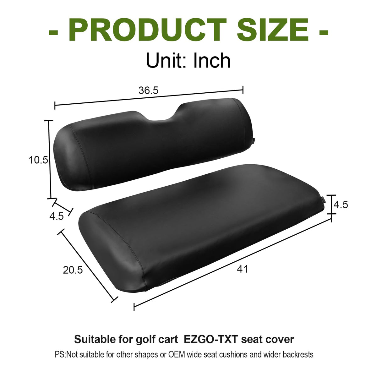 NOKINS packaged two-piece front seat cover bundle for EZGO upgrades