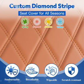 Premium vinyl NOKINS front seat cover resists scratches and UV fading.