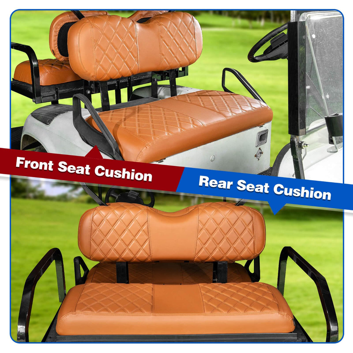 NOKINS rear seat cover assembly; simple install over aftermarket cushions, enhances durability.