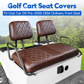 NOKINS rear seat cover in brown for Club Car DS adds durable protection.