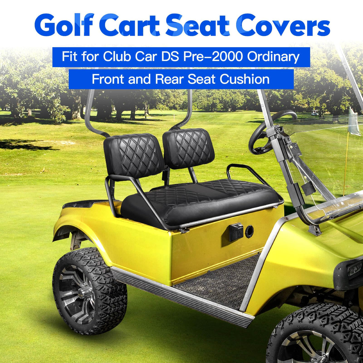 NOKINS rear seat cover for Club Car DS shields cushions from spills and wear.