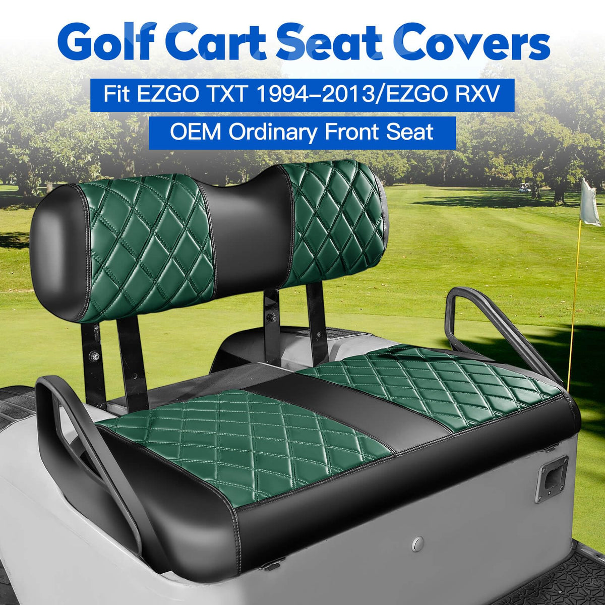 NOKINS diamond rear seat cover for EZGO TXT RXV improves durability