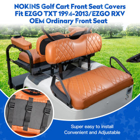 NOKINS rear seat cover for EZGO TXT RXV provides seat protection and easy cleaning.