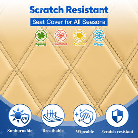NOKINS rear seat cover for standard cushions enhances durability and cleanability.