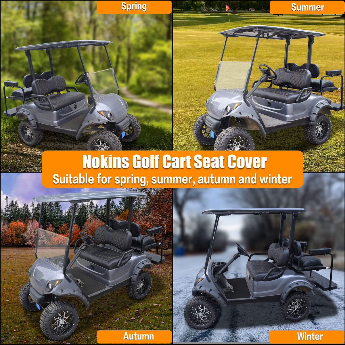 NOKINS seat cover resists fading and cracking in cold weather