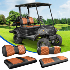 NOKINS front hexagon carbon fiber seat cover in dark brown for Yamaha Drive improves style