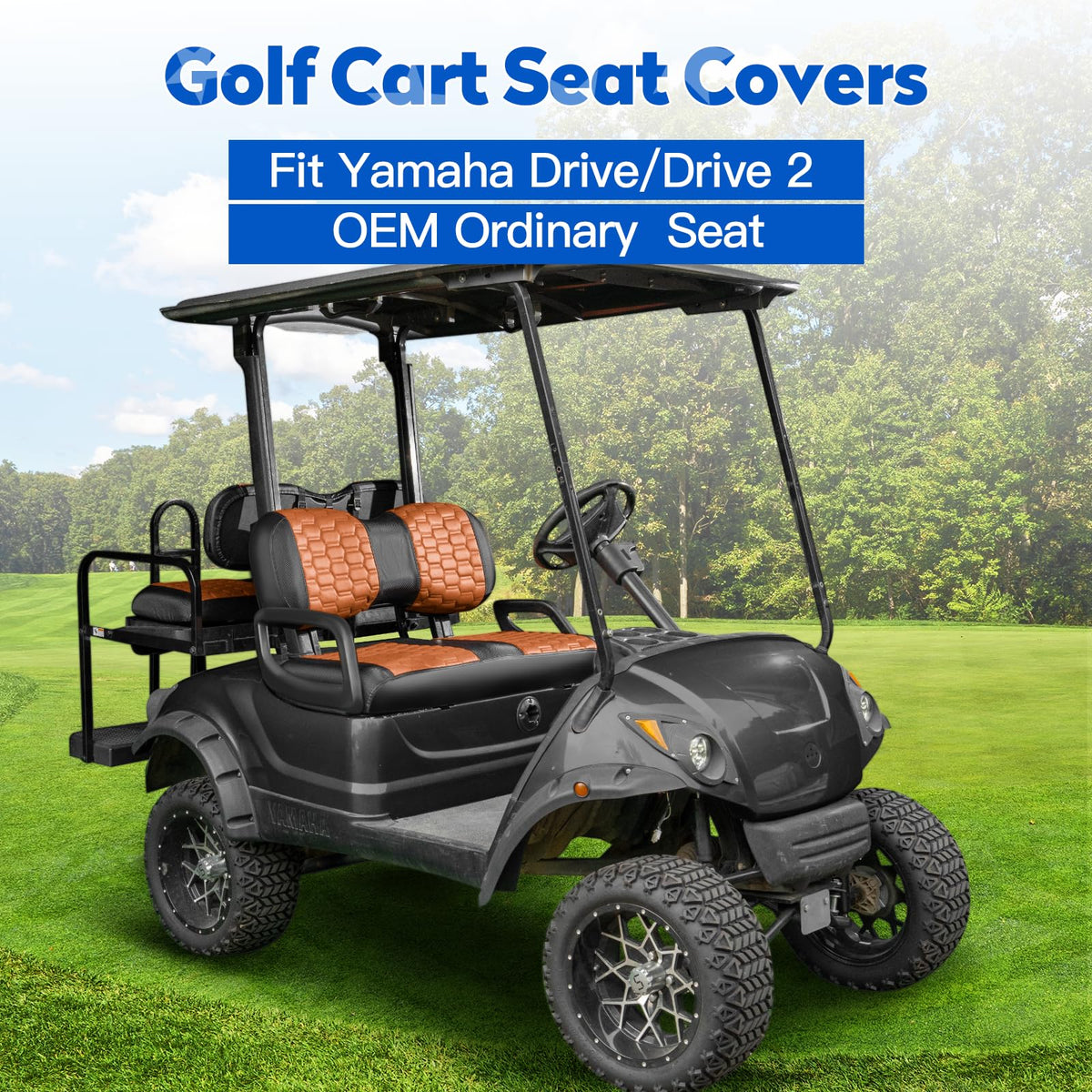 NOKINS rear seat cover close-up with durable marine vinyl protection