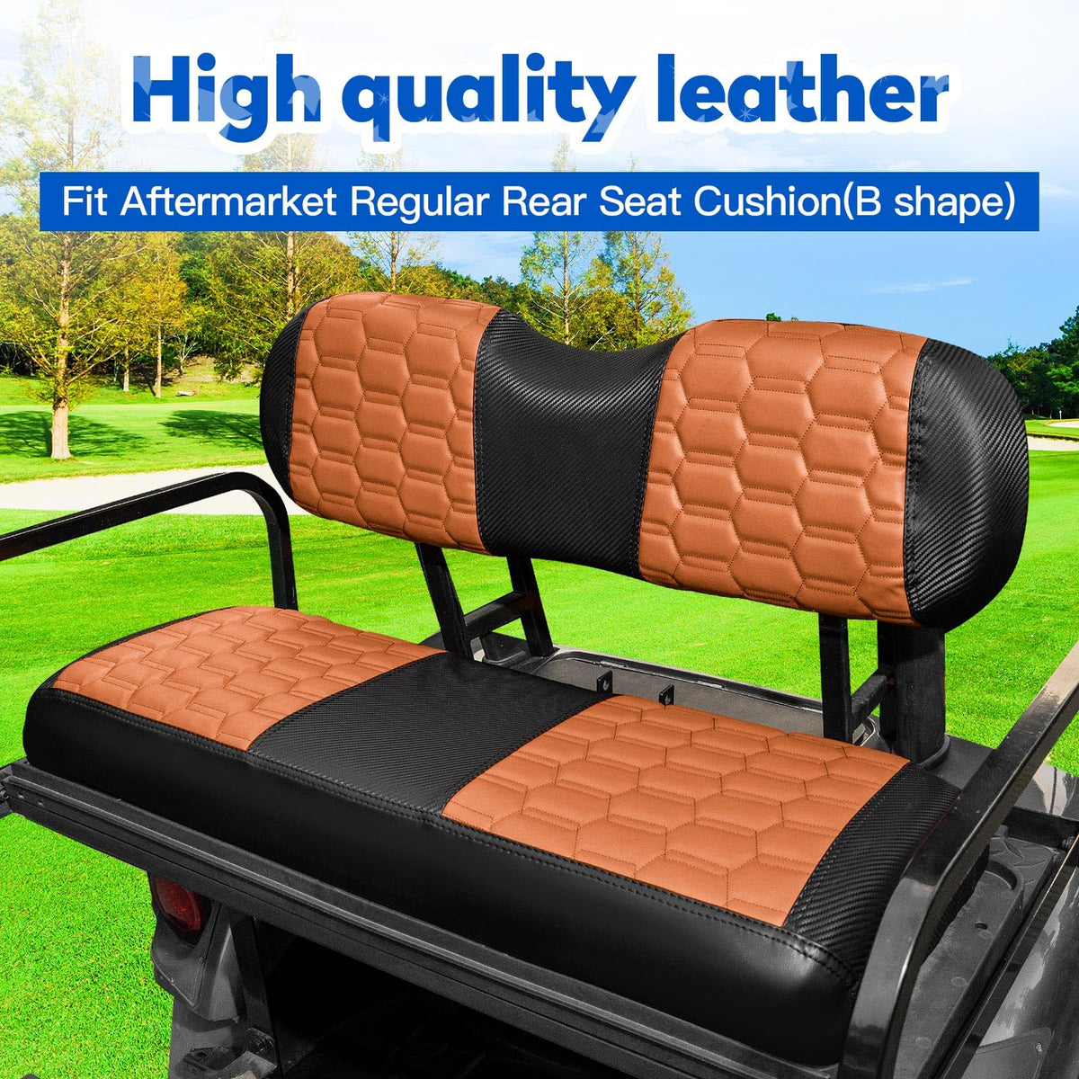 NOKINS rear hexagon carbon fiber seat cover in dark brown protects rear cushions