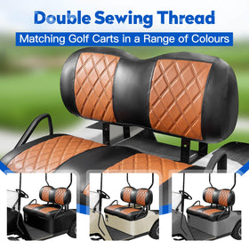 NOKINS seat cover with adjustable straps for quick installation on EZGO.