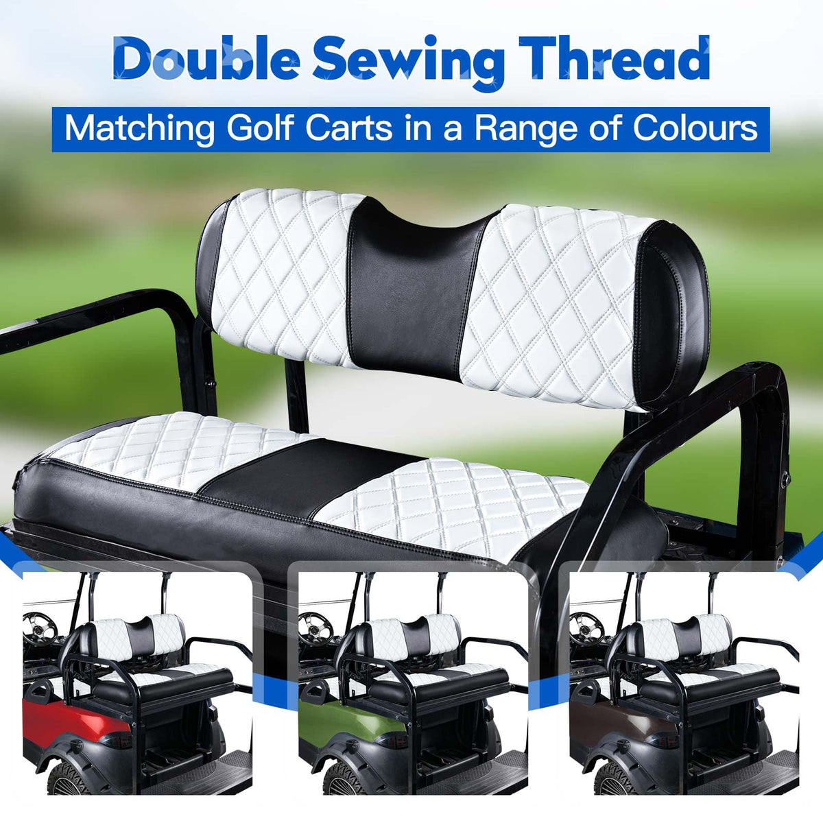 NOKINS two-tone front seat cover adds style while offering full seat protection.