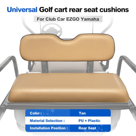 NOKINS universal back seat cushion installation view suited for EZGO Yamaha Club Car.
