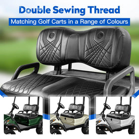NOKINS vinyl front seat cover closeup shows durable, easy-to-clean material.