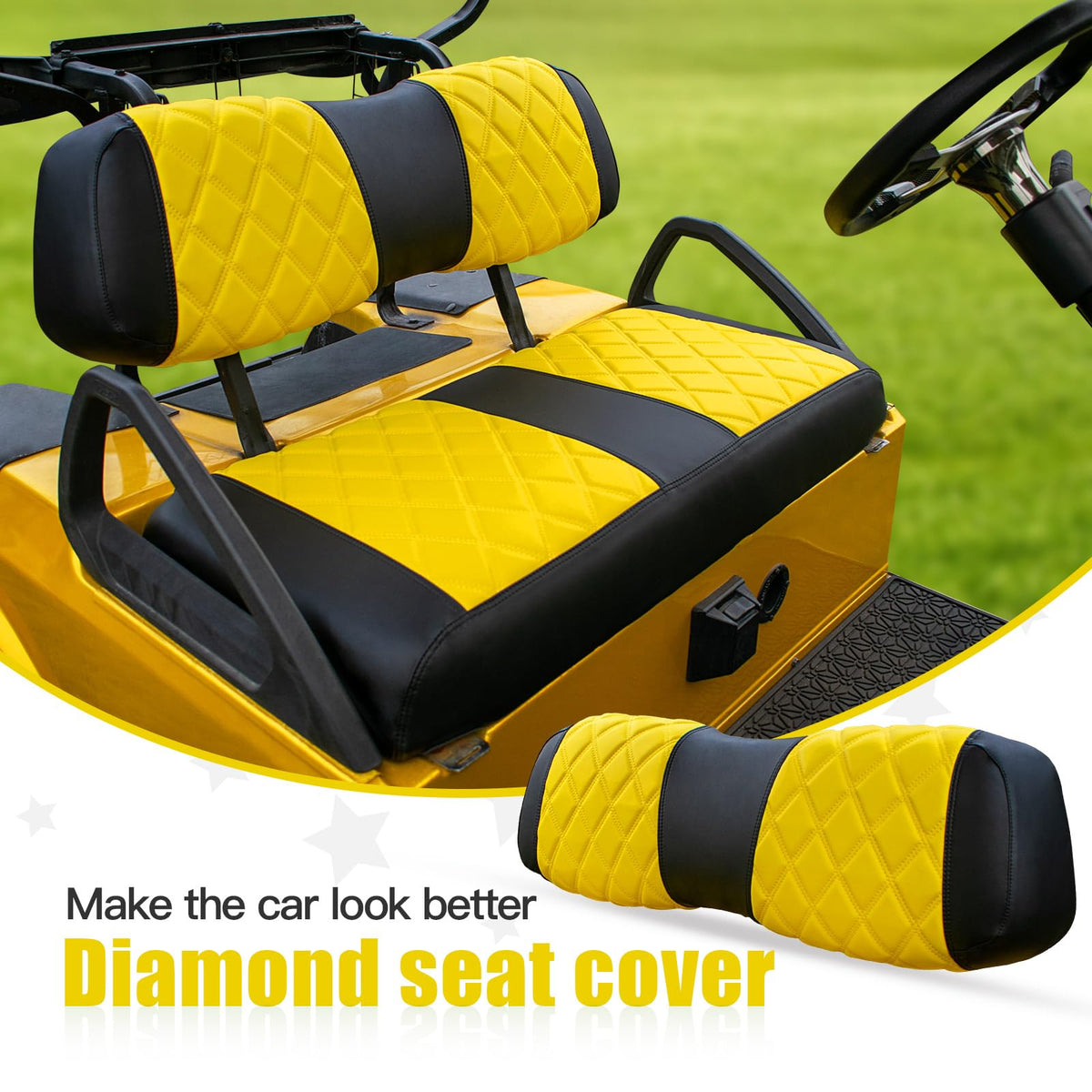 Durable vinyl resists scratches and fading for daily use.