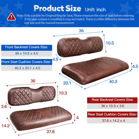 NOKINS vinyl seat cover material; scratch- and UV-resistant for outdoor carts.