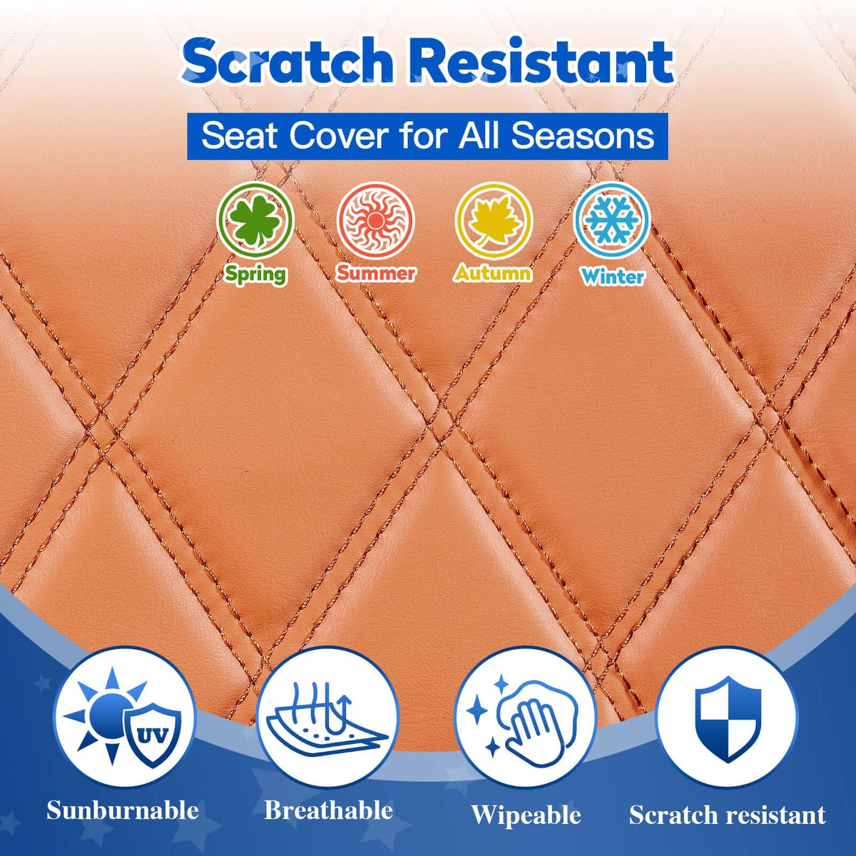 NOKINS vinyl seat material in brown is easy to wipe clean
