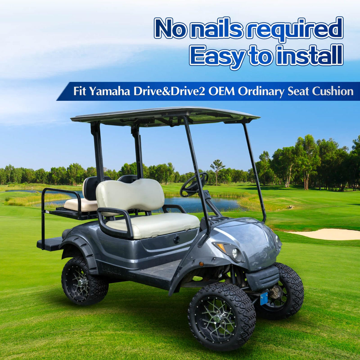 NOKINS waterproof golf cart seat cover resists wear and UV exposure.
