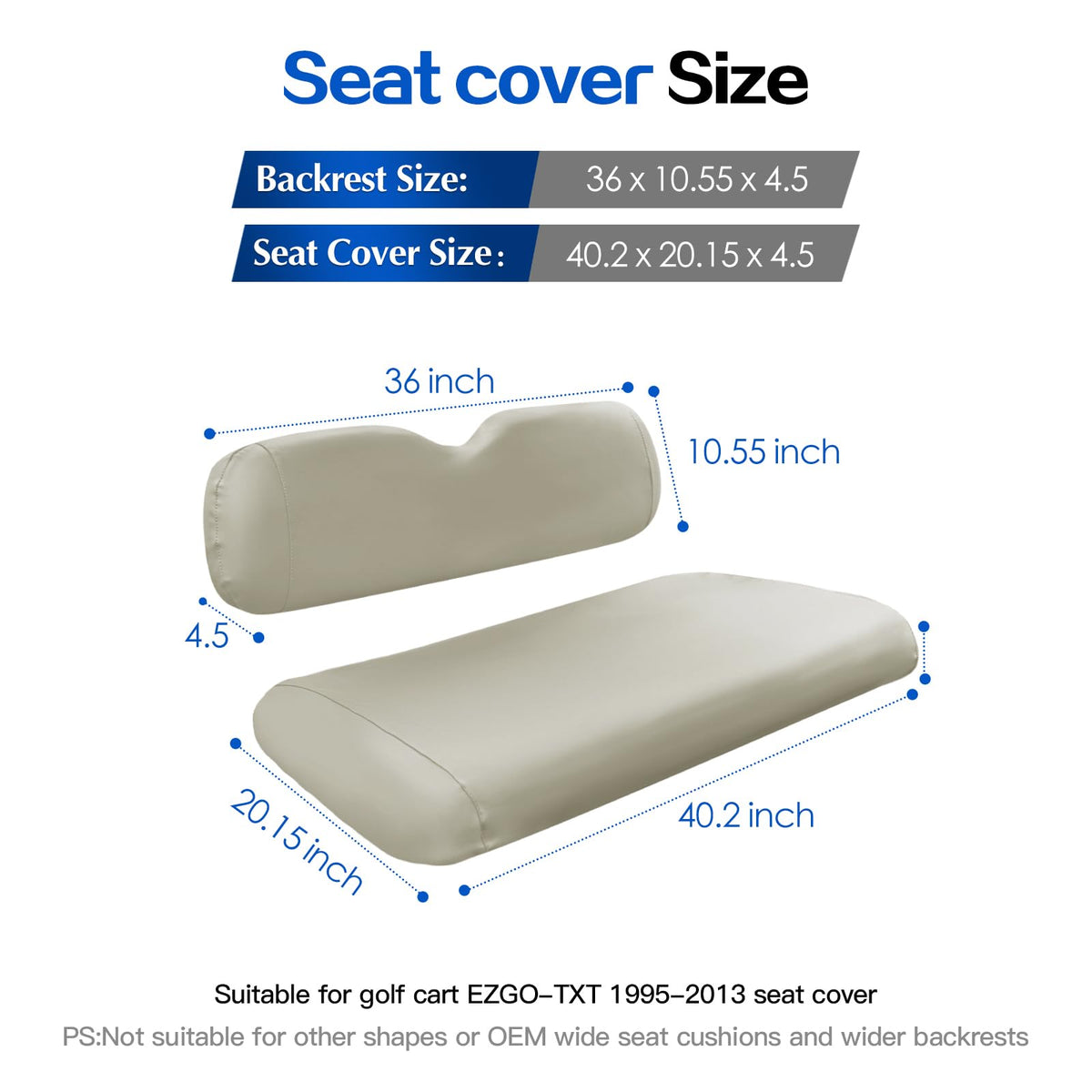 Waterproof vinyl front seat material from NOKINS for EZGO carts.