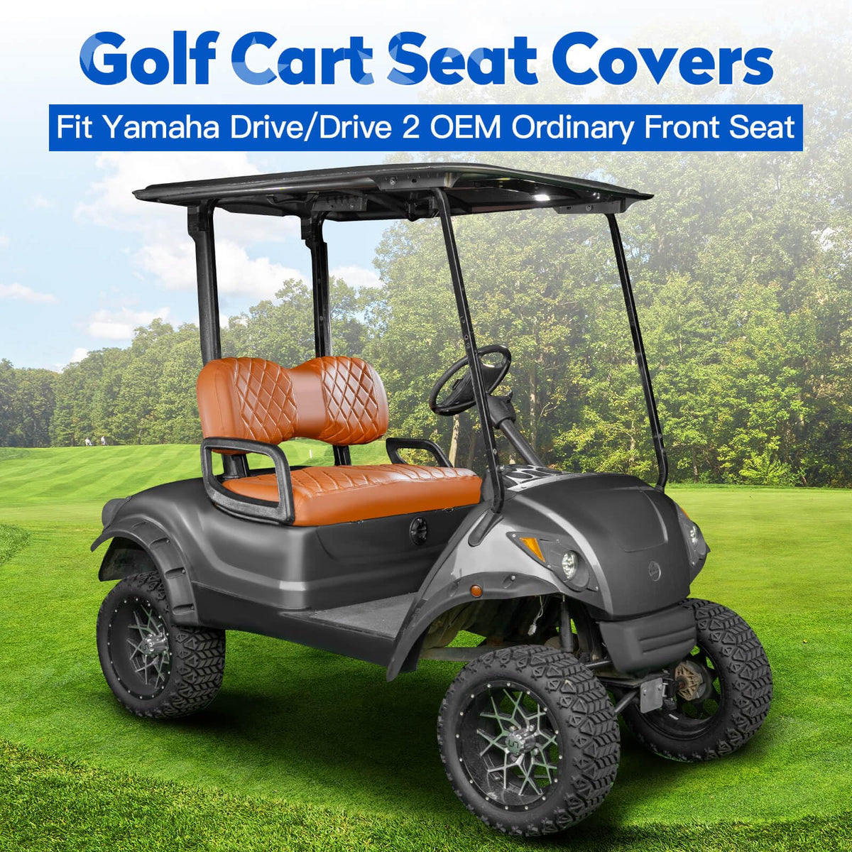 NOKINS Yamaha Drive backrest diamond cover protects and styles the seat