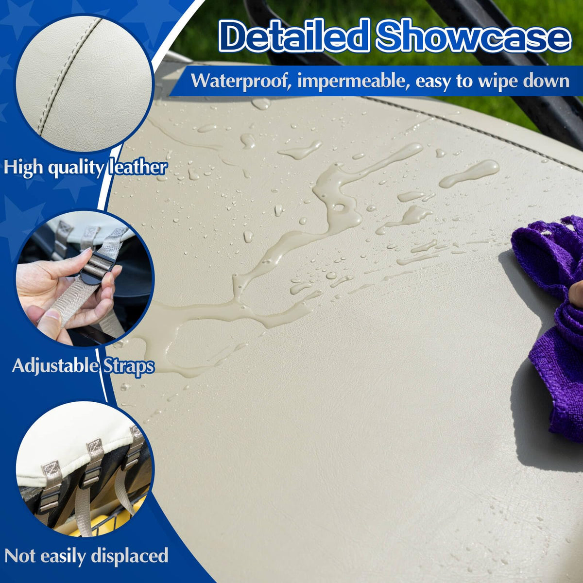 NOKINS Yamaha Drive-fit cover installs quickly without staples.