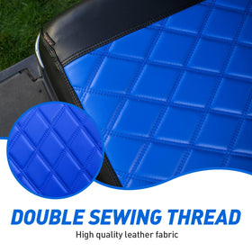 NOKINS Yamaha Drive front seat diamond texture close-up shows premium vinyl detail